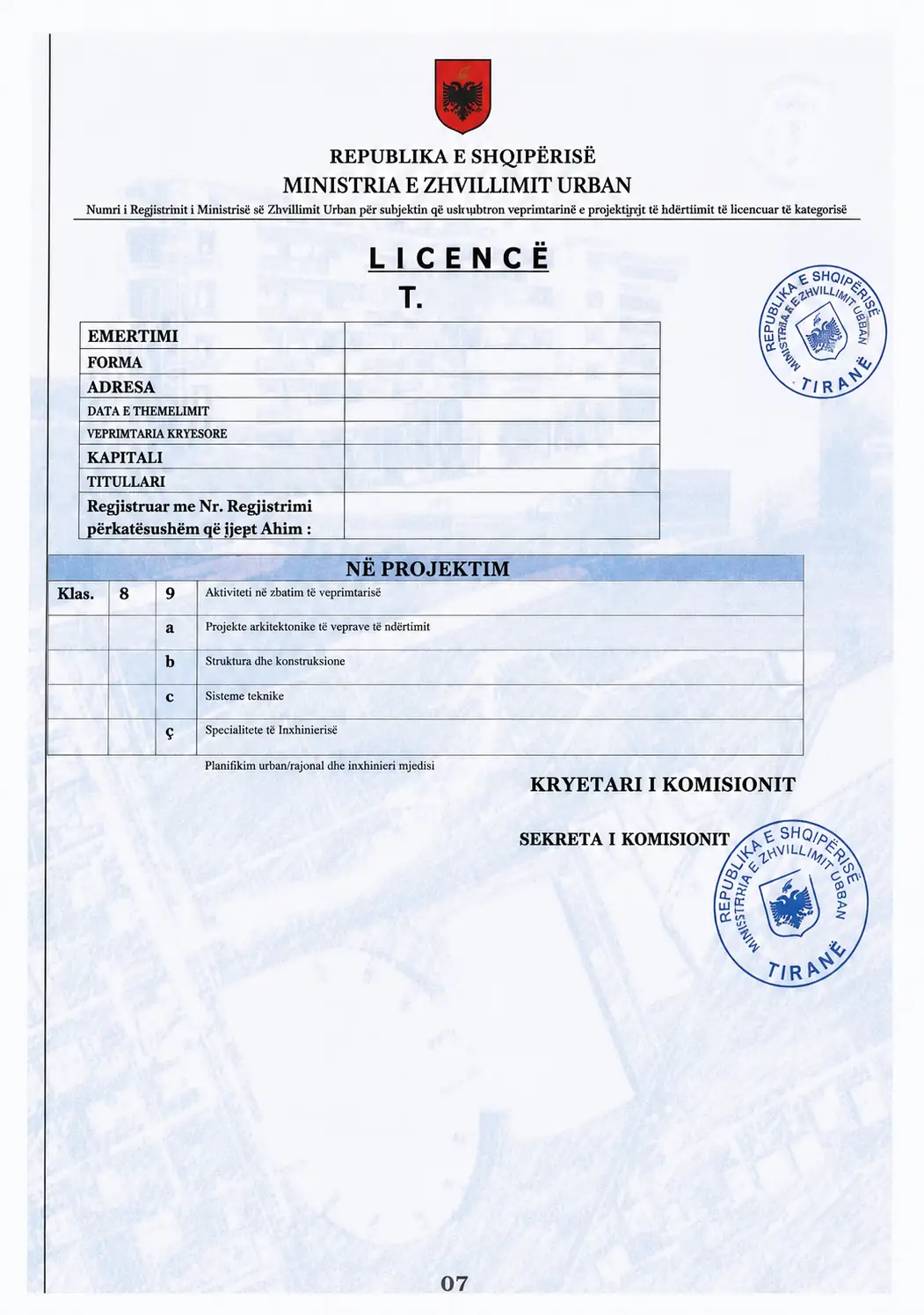 License